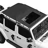 JOYTUTUS Waterproof Sun Shade Top Cover Compatible with Wrangler JLU 4-Door 2018-2023, UV Protection Waterproof Roof Top, Windproof Cab Cover & Noise Reduction Accessory