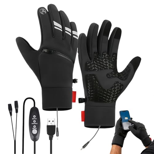 Guantes Calefactos Para Mujeres - Guantes Eléctricos Impermeable Reutilizables Pantalla Táctil,Guantes Eléctricos Portátiles | Para Caza Camping Golf Trabajo Motociclismo Esquí Al Aire Libre