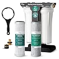 iSpring CW21-PFBV 2-Stage RV Water Filtration System, SGS-Tested PFAS, Báctérïa & Viruses Removal, Dual Advanced Filters, 3/4" Lead-Free Brass Quick Connectors, Tankless, High Capacity