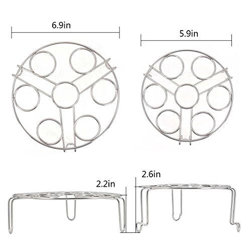 Rack vaporizador de ovos de aço inoxidável para panela instantânea, panela de pressão, panela ferven