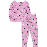 Disney Minnie Mouse Toddler Girls Long Sleeve Pajama Set (2T, Pink)