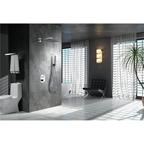 IMEX - Conjunto termostático de ducha SERIE HIDRA - Color Cromado empotrado Pared - GPH035