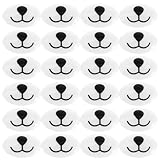 DIYEAH 100 Stück Selbstgemacht Sicherheitsnase und Stoffmund für Plüschtiere Oval 16x25mm Robustes Bastelset für Tierpuppen Puppenzubehör zum Aufnähen für Puppenbauer und Heimwerker