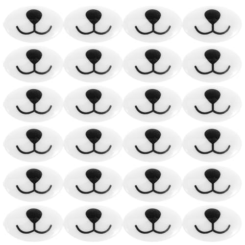DIYEAH 100 Stück Selbstgemacht Sicherheitsnase und Stoffmund für Plüschtiere Oval 16x25mm Robustes Bastelset für Tierpuppen Puppenzubehör zum Aufnähen für Puppenbauer und Heimwerker