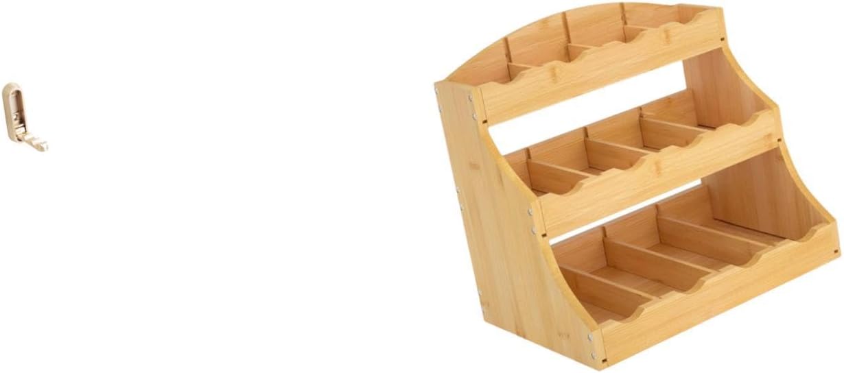 Fenteer Foldable Coat Towel Hook Organizer and Seasoning Rack Coffee Pod Holder for Bathroom Closet Kitchen Storage