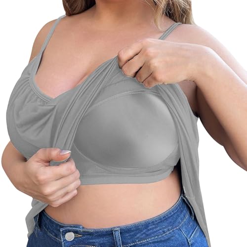 Débardeur avec soutien-gorge intégré en maille côtelée ultra douce