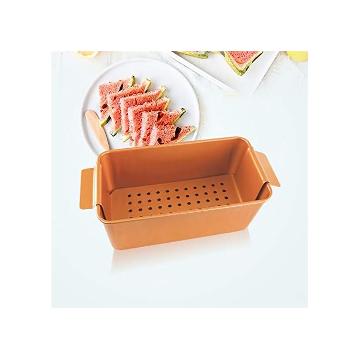 Buy NonStick Meatloaf Pan 2Piece Healthy Meatloaf Pan Set Copper