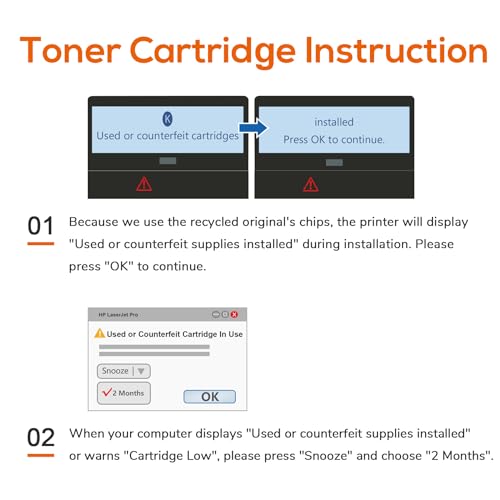 Jeostarky Compatible 58a hp Toner Cartridge Replacement for HP 58A CF258A 58X CF258X (with chip) Toner Cartridge for LaserJet Pro MFP M428fdw M404n M428fdn M404dn M430 Printer(2 Black) — view 6