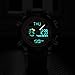 Tonnier Genuine Leather Band Analog Digital LED Dual Time Display Mens Watch, Black&Gold