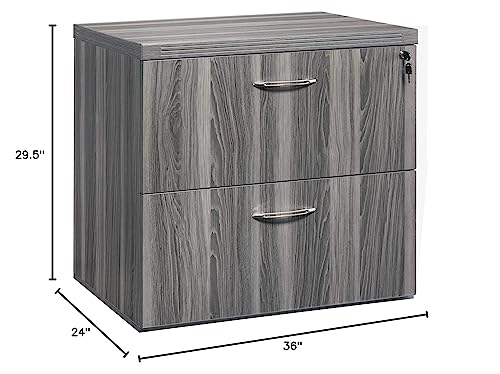Mayline Aflf36Lgs Aberdeen File Cabinet, 36", Gray Steel Laminate #TOP4