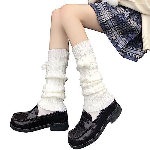 DOOVID Leg Warmers for Women Kawaii Knit Long Socks Girls Harajuku Lolita Leg Warmers Goth Ankle Heap Socks2