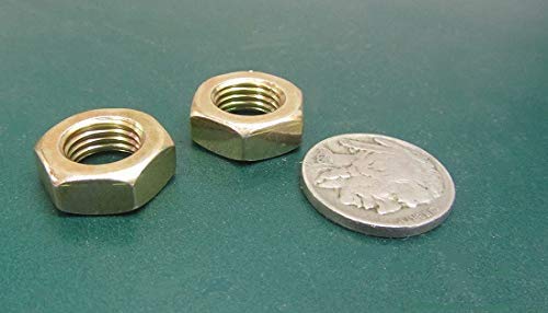 Grade 8 Zinc Yellow Chromate Plated Hex Nuts 7/16"-20 Thread x 11/16" W x 1/4" H 25 Pcs