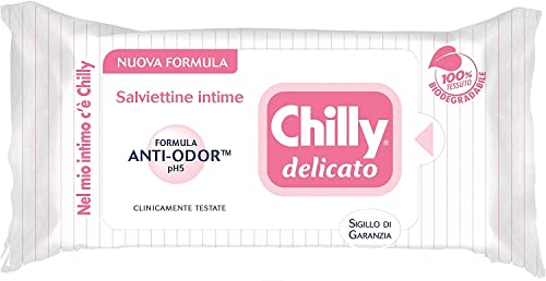 Chilly Pocket - Toallitas Delicado, Íntimas Aptas Para Uso Diario, Fórmula Suave, 12 Unidades, 100 Gramo Cover