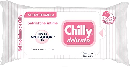 Chilly Pocket - Toallitas Delicado, Íntimas Aptas Para Uso Diario, Fórmula Suave, 12 Unidades, 100 Gramo