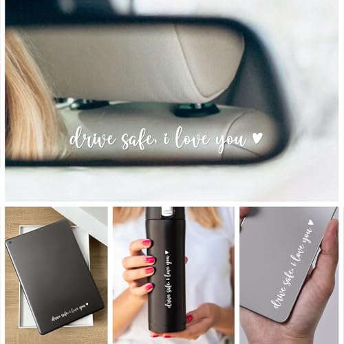 Image of 3X Drive Safe I Love You Sticker For Car Mirror - I Love You Drive Safe Mirror Sticker - Car Window Decals - New Driver Gifts For Men, Women - Cars Accessories