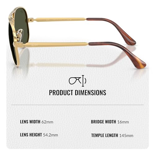 Image of Ray-Ban RB3925 AVIATOR MAX Pilot Shaped Sunglasses for Men & Women with Official RAYBAN Eyewear Kit - Classic Timeless Design