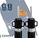 CampAir Poste Telescópico de Aluminio, 3 Secciones, Regulable de 90-230 cm, 2...