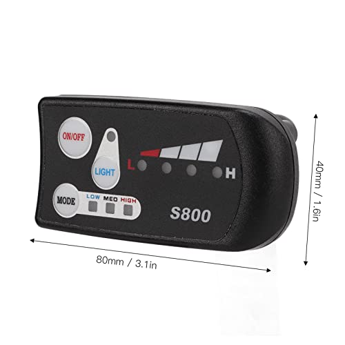 Panel de Control LED Plástico S800 Impermeable 36V 48V para Bicicleta Eléctrica 7