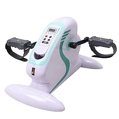 Pedal eléctrico Ejercitador Fitness Bicicleta estática, Rodilla y pierna Ejercicio Máquina de venta ambulante Ajustable Fitness Motorizado Portátil Fitness Ciclismo Entrenador (Blanco)