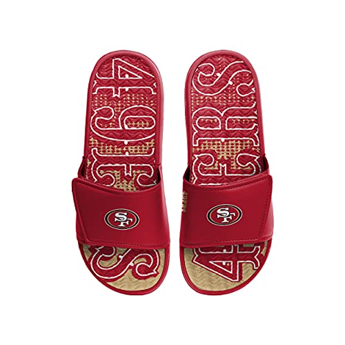 FOCO San Francisco 49ers NFL Mens Gradient Wordmark Gel Slide - S2