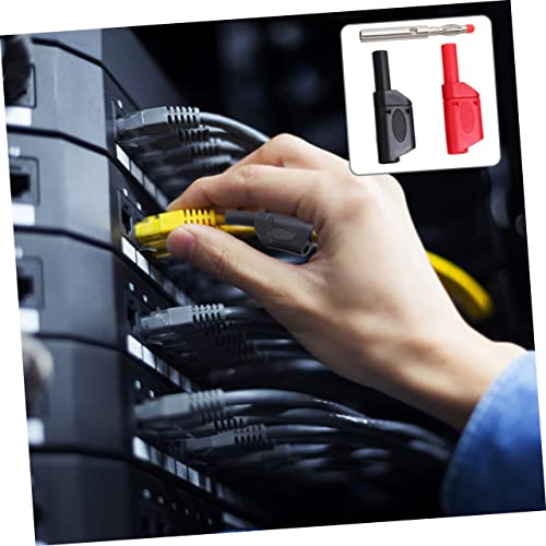 Connecteurs banane isolés multimètre adaptateurs test électrique rouges noirs