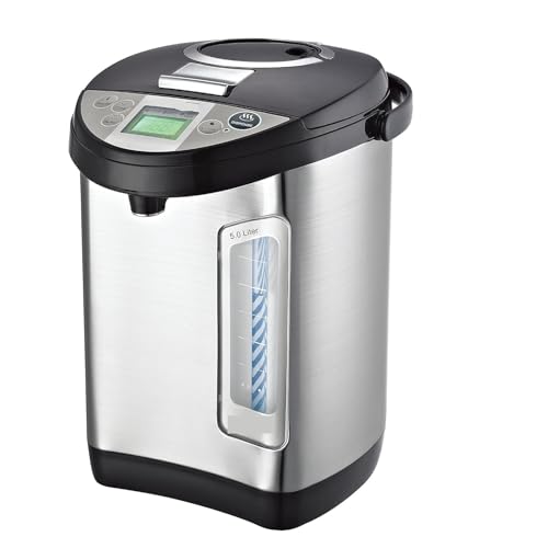 Thermopot Dispensador De Agua Caliente Acero Inoxidable 5 L Con Pantalla LC, Ideal For Tetera Vino | Botella Aislada FáCil De Limpiar