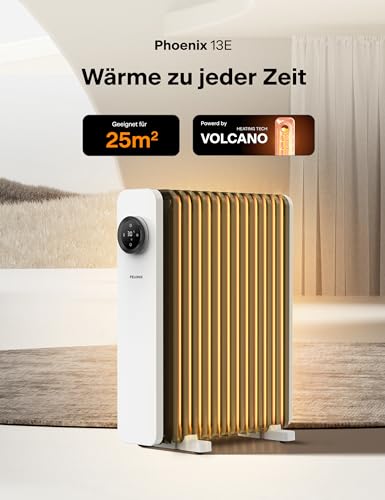Ölradiator Pelonis 2500W, Energiesparend 13 Rippen