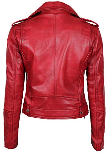 Decrum Red Womens Leather Jacket | [1300395] Marry, Xl #TOP2