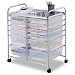 Giantex 12 Drawer Rolling Storage Cart Tools Scrapbook Paper Office School Organizer