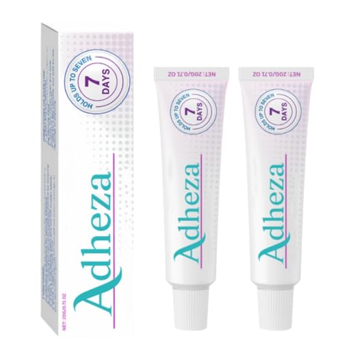 Adheza Dental Adhesive, Adheza Denture Fixative, Dental Adhesive Original, Thermoplastic Denture 𝐀𝐝𝐡𝐞𝐬𝐢𝐯𝐞, Strong Hold 𝐃𝐞𝐧𝐭𝐮𝐫𝐞 𝐀𝐝𝐡𝐞𝐬𝐢𝐯𝐞 Cream For Daily Women Men Adults (2PCS)
