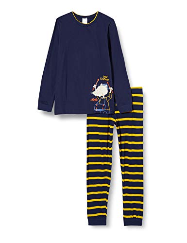 Preisvergleich Produktbild Schiesser Jungen Rat Henry Kn Schlafanzug lang Pyjamaset, dunkelblau, 92