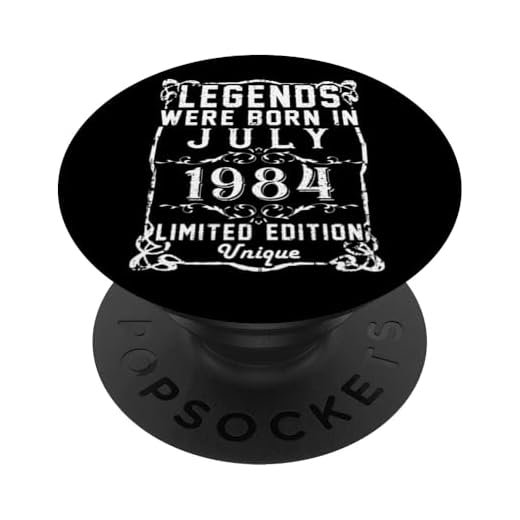 Cumpleaños Julio 1984 Edición Limitada Regalo Legend July PopSockets PopGrip Intercambiable