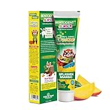 Bentodent Fluoride Free Kids Toothpaste - Natural Calcium Bentonite Clay Toothpaste - SLS Free, Fresh Breath, Plaque Removal by Brushing (Mango)