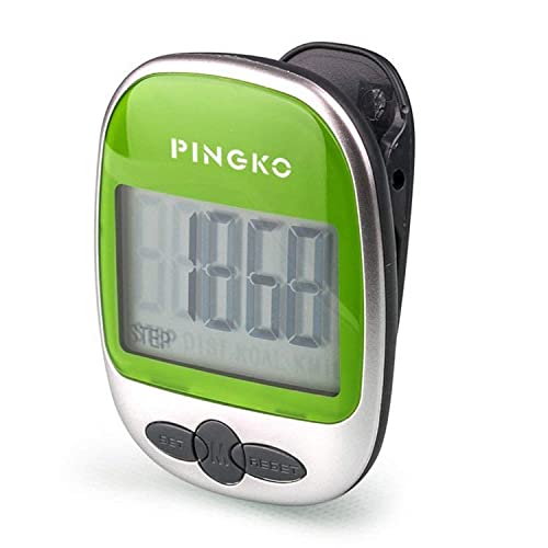 PINGKO Outdoor Multi-Function Portable Sport Pedometer Step/Distance/Calories Counter - Green