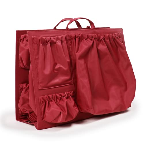 Totesavvy – Original Tote Organizer (14X10X4”) – 11 Pockets For Changing Bag, Handbag, Backpack – Removable Insert – Stylish Divider Caddy For Essentials (Original, Luxe Red) #TOP1