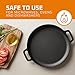 Bruntmor Pre Seasoned Cast Iron 16 inch Skillet, Dual Large Loop Handled Durable Pan, Cast Iron Breakfast Skillet, Black Pan for Grill and Deep Frying, Oven Friendly, Stovetop