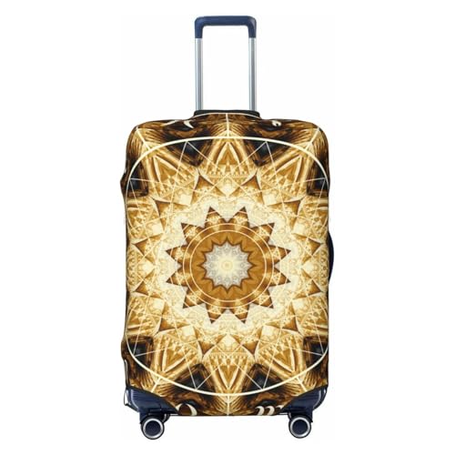 Magic circle zodiacs sign psychedelic black Elastic Travel Luggage Cover Travel Suitcase Cover for Trunk Case 19''-32'' Luggage Protective Cover