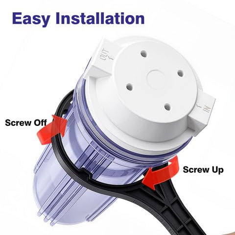 Boîtier De Filtre à Eau Bleu 50,8 Cm - Compatible Filtres 6,3x50,8 Cm, Ports 1,9 Cm, Pression Max 90 Psi
