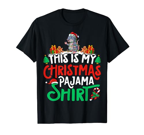 Rat Christmas Pajama Shirt - Rat Lover Xmas Camiseta