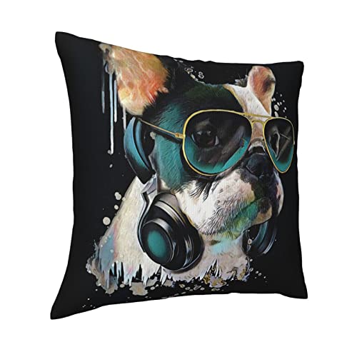 Varun Watercolor French Bulldog Pillowcases Funny Animal Painting Pillow Case Decorative Throw Pillow Cover For Home Sofa Office 18X18Inch #TOP1