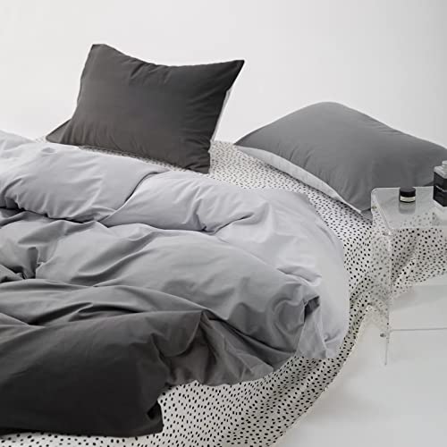 Luxlovery Grey and Black Gradient Comforter Set King Dark Grey Bedding Set Men Women Minimalist Bedding Set Soft Breathable Blanket Quilts Modern Gradient Comforter Set by Luxlovery - Image 3