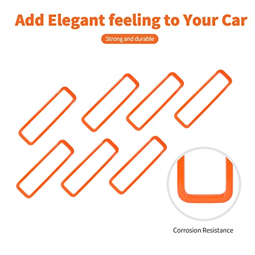 Image of Hood Vent Cover Cowl Panel Vent Cover Trim Fit for 2018-2026 Jeep Wrangler JL JLU & Gladiator JT (Orange)