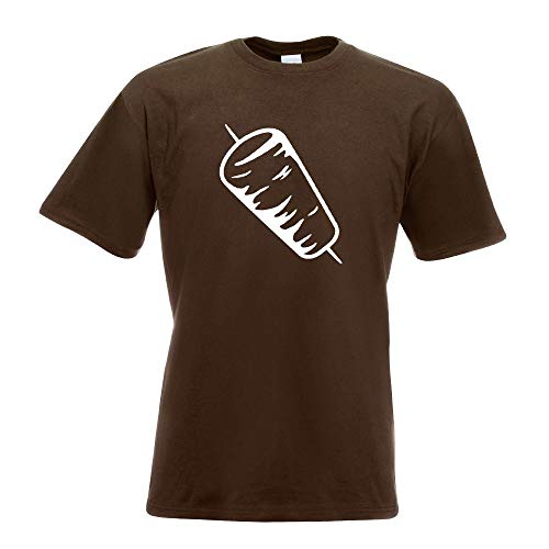 Kiwistar - Rotisserie - Kebab Camiseta en 15 para hombre, diseño de divertido motivo, algodón, S, M, L, XL, XXL, chocolate, XL