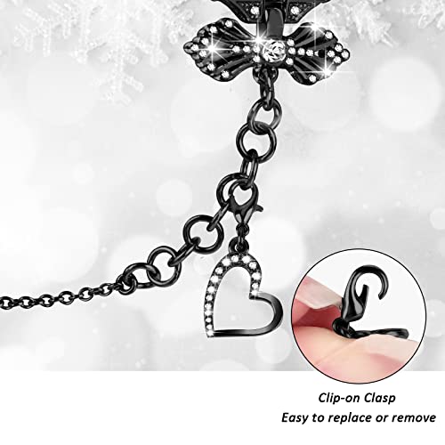 Fitturn Bling Band Compatible With Google Pixel Watch Band For Women Girl Stainless Steel Diamond Jewelry Bracelet For Women Girl With Bow Connector Interchangeable Charm (Black) #TOP3