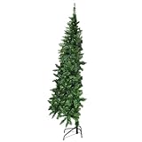 COSTWAY 6ft Half Christmas Tree, Pre-lit Artificial Xmas Tree with 350 Lights, 427 Branch Tips, Solid Metal Stand, Half-Shape Christmas Tree for Holiday, Indoor Decoration, Party