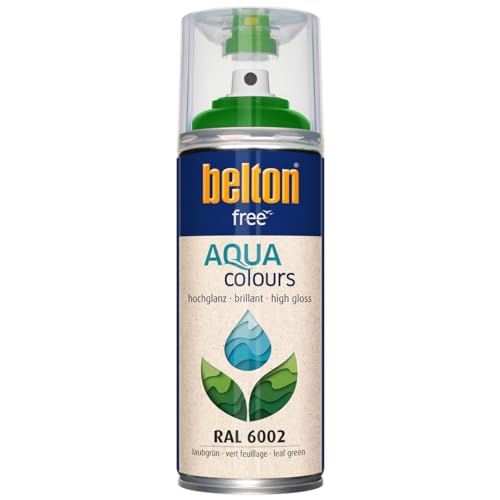 belton free Wasserlack RAL 6002 laubgrün, hochglänzend, 400 ml - Geruchsneutral
