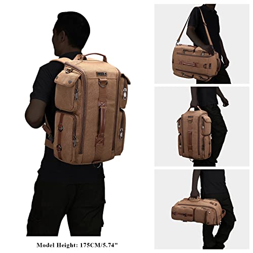 Witzman Sac A Dos Retro En Toile Pour Homme Et Femme Sac A Dos De Voyage Pour Ordinateur Portable Sac A Dos Convertible Pour Les Loisirs Noir Classique Sac A Dos De Voyage