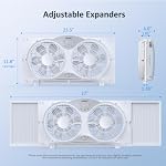 shinic 9" Twin Window Fan, 2026 Upgraded, Reversible Airflow with Remote - Image 2