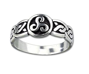 Toms-Silver Ring keltische Triskele Dreierwirbel Peitschenrad 925 Sterling Silber Toms-Silver Ring keltische Triskele Dreierwirbel Peitschenrad 925 Sterling Silber