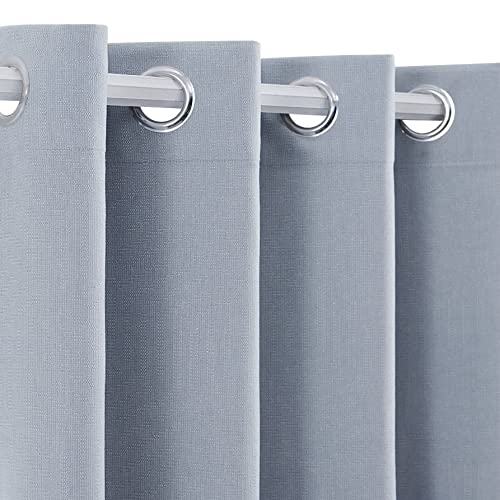 Btfortune Set Of 2 Extra Thick Blackout Curtain Panels Thermal Insulated Solid Grommet Room Darkening Cashmere Curtains/Drapes Decorative For Nursery cover